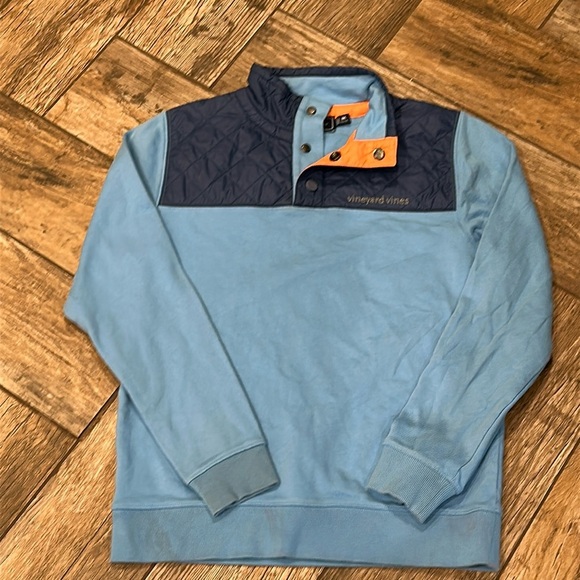 Vineyard Vines Performance Snap Placket Shep Shirt blue medium youth 12-14 - Picture 1 of 5